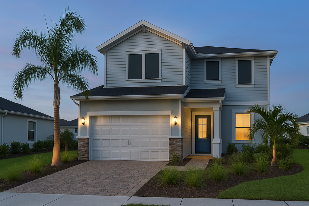 Front view of home exterior cared for by home sweet home in Babcock Ranch, Florida